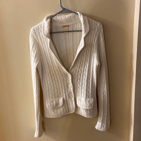 Joe Fresh Angora blend cream blazer sweater size medium - Picture 1 of 5